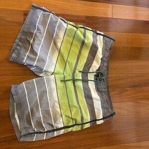 George Striped Green and Gray Men's Board Shorts size Medium